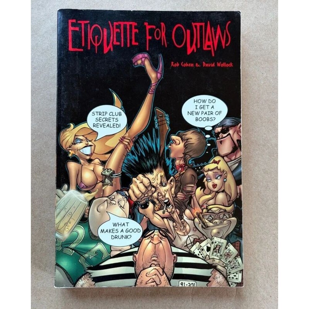 Signed Etiquette for Outlaws Rob Cohen David Wollock Tattoo Biker Humor Book